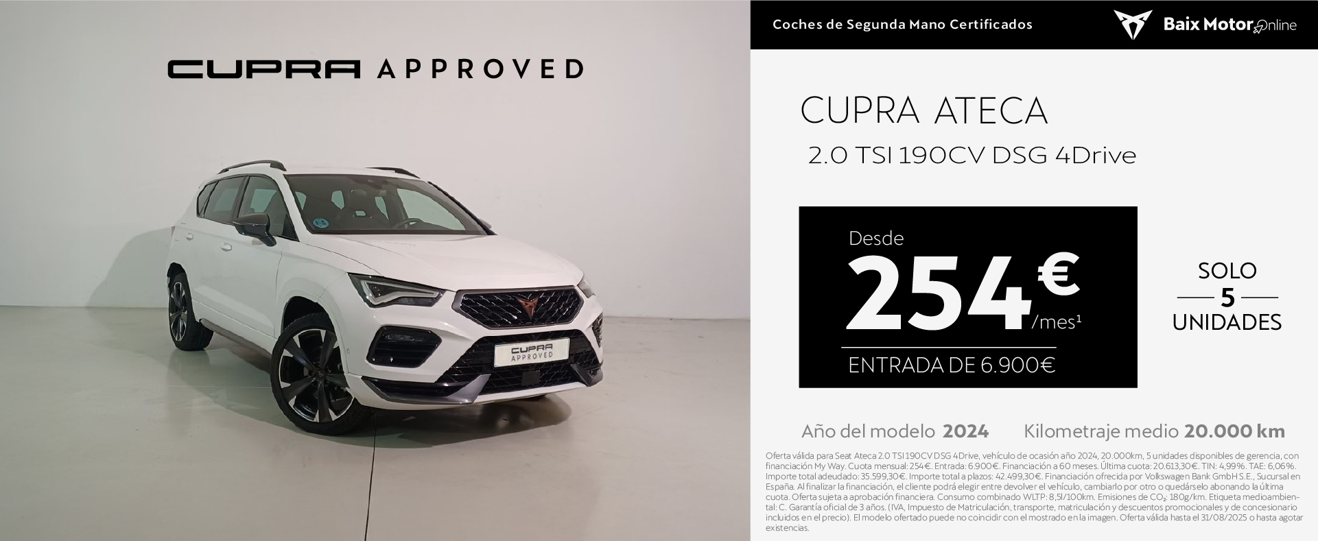  Ocasión, tu Cupra Ateca con 4Drive desde 254€/mes